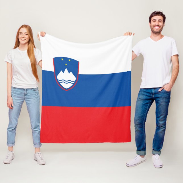 Slovenien flagga fleecefilt (På plats)