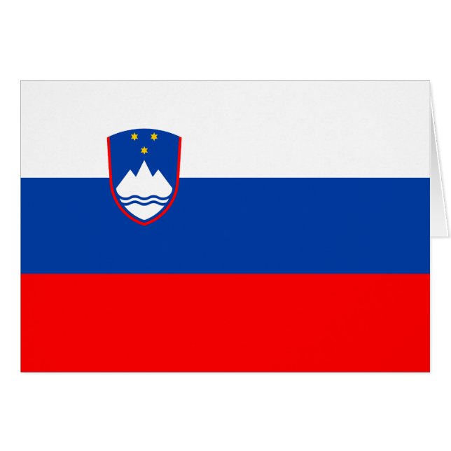 Slovenien Flagga Hälsningskort (Framsidan Horizontal)