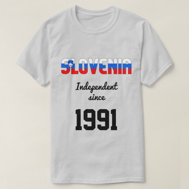 Slovenien Flagga Independence Firande T Shirt (Design framsida)