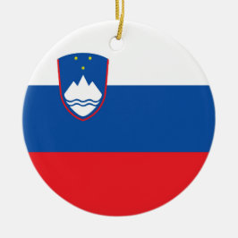 Slovenien flagga julgransprydnad keramik