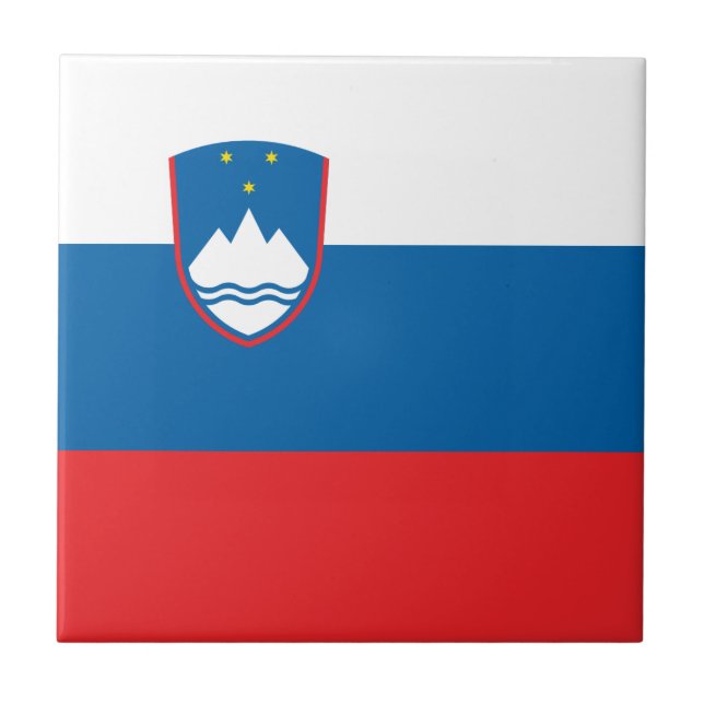 Slovenien Flagga Kakelplatta (Framsidan)