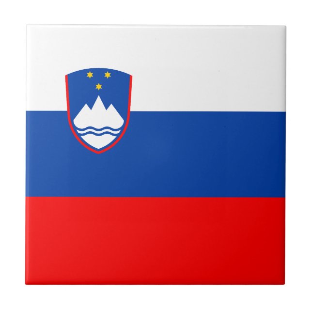 Slovenien Flagga Kakelplatta (Framsidan)