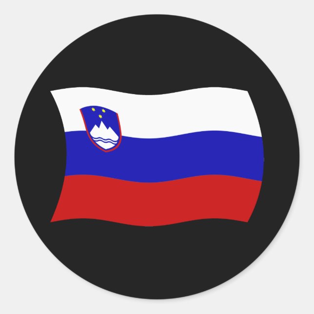 Slovenien Flagga Klistermärke (Framsida)