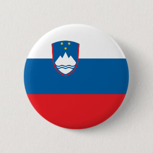 Slovenien flagga knapp