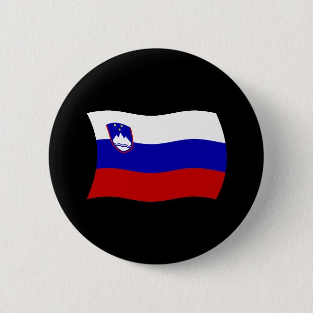 Slovenien Flagga Knapp (Framsida)