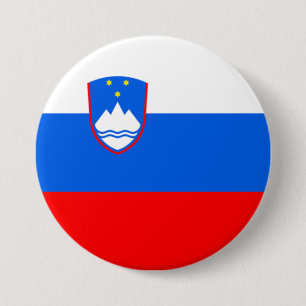 Slovenien Flagga Knapp
