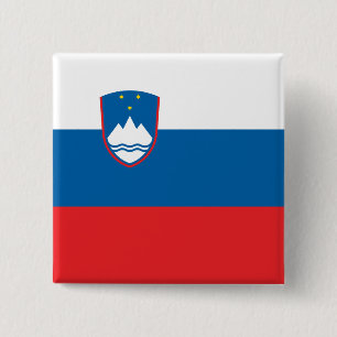 Slovenien Flagga Knapp