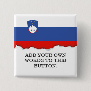 Slovenien flagga knapp