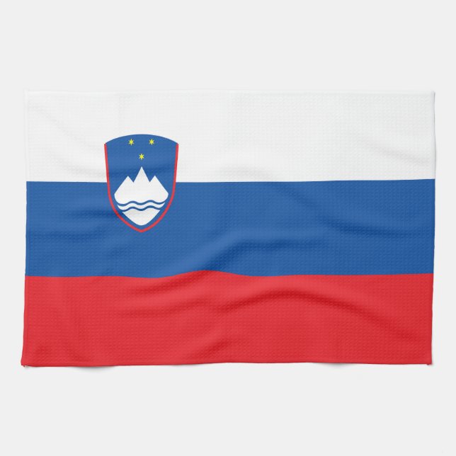Slovenien flagga kökshandduk (Horisontell)