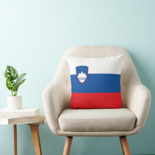 Slovenien flagga kudde