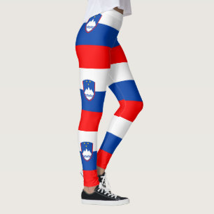 Slovenien Flagga Leggings