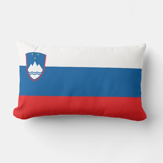 Slovenien Flagga Lumbarkudde (Framsida)