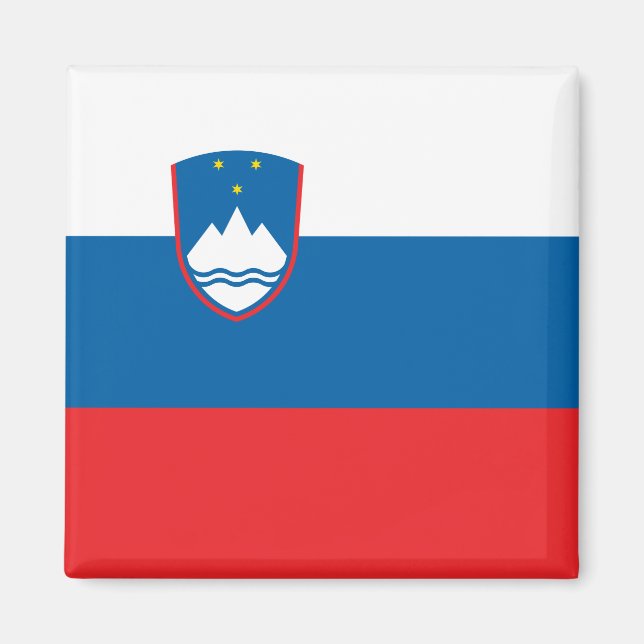 Slovenien Flagga Magnet (Framsidan)