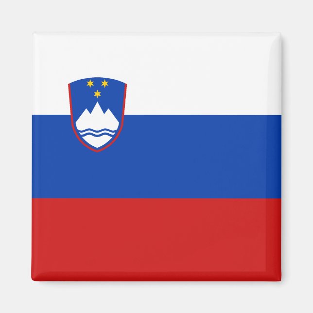 Slovenien Flagga Magnet (Framsidan)