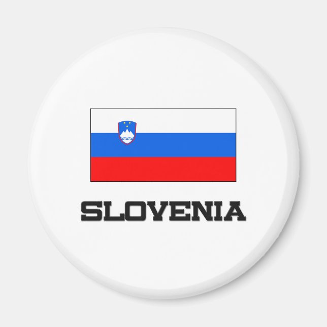 Slovenien Flagga Magnet (Framsidan)