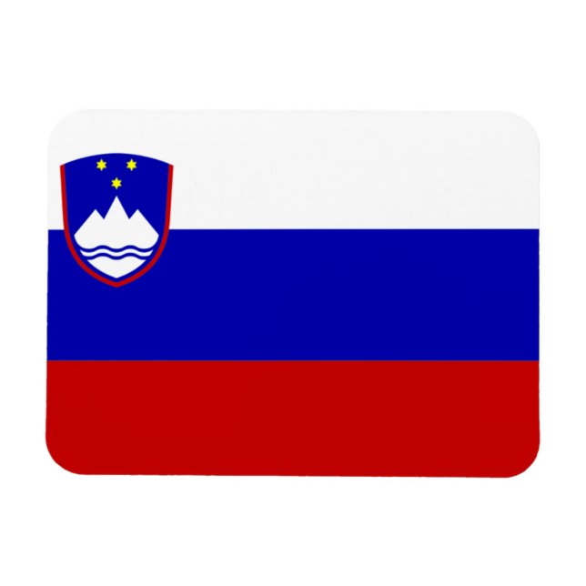 Slovenien Flagga Magnet (Horisontell)