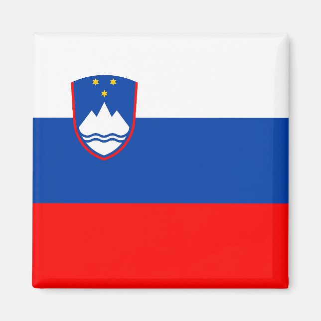 Slovenien Flagga Magnet (Framsidan)
