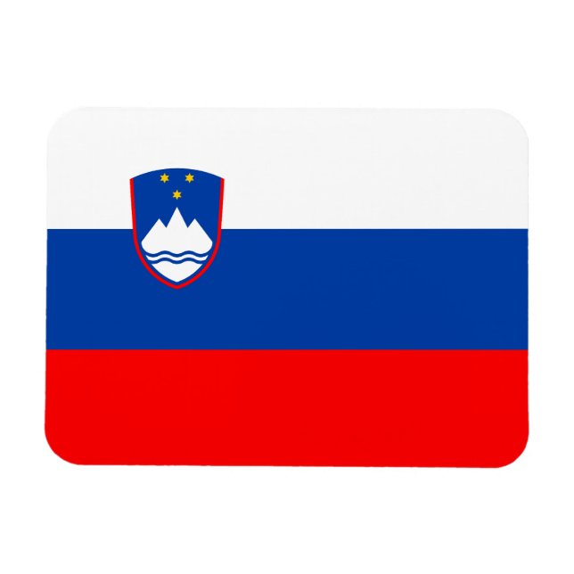 Slovenien Flagga Magnet (Horisontell)