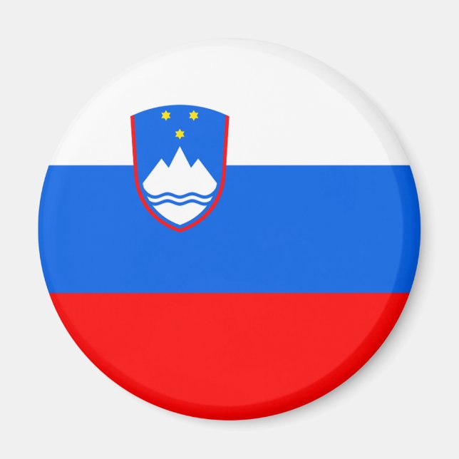 Slovenien Flagga Magnet (Framsidan)