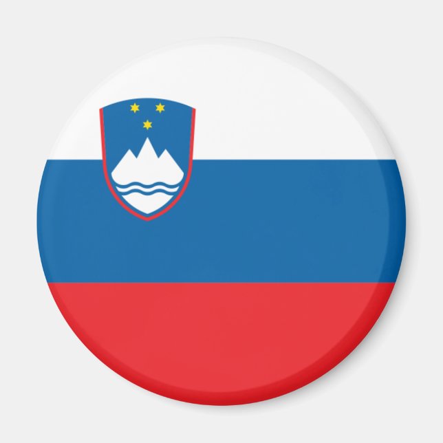 Slovenien Flagga Magnet (Framsidan)