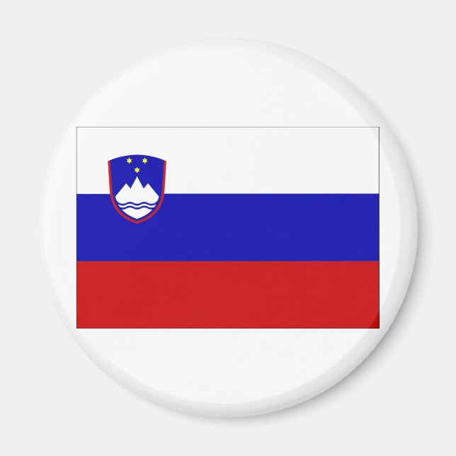 Slovenien Flagga Magnet (Framsidan)