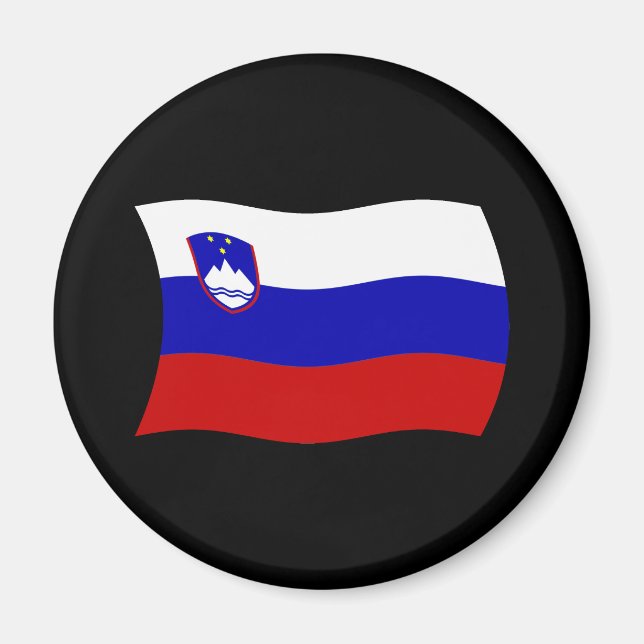 Slovenien Flagga Magnet (Framsidan)