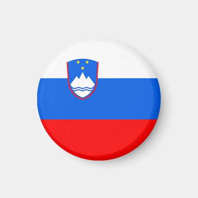Slovenien Flagga Magnet (Framsidan)