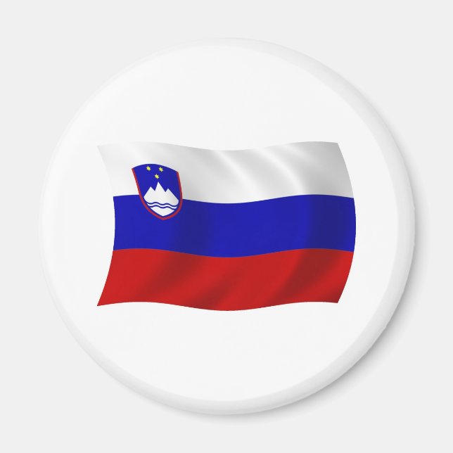 Slovenien Flagga Magnet (Framsidan)