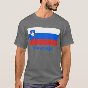 Slovenien flagga med namn i slovenskt tee