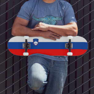 Slovenien Flagga Mini Skateboard Bräda 18,5 Cm