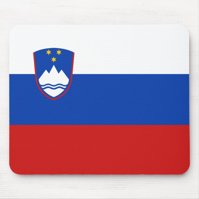 Slovenien Flagga Mousepad Musmatta (Framsidan)
