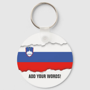 Slovenien flagga nyckelring