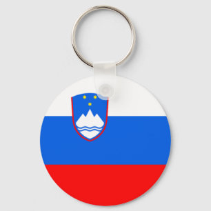 Slovenien Flagga Nyckelring
