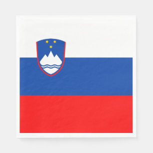 Slovenien Flagga Pappersservett