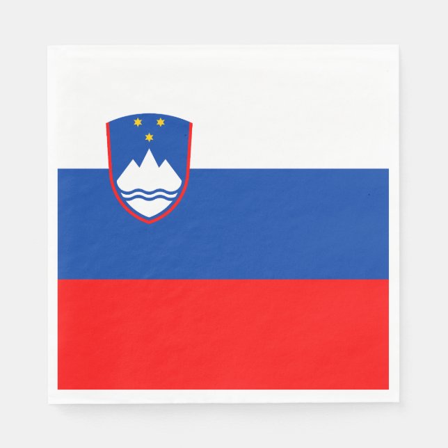 Slovenien Flagga Pappersservett (Framsidan)