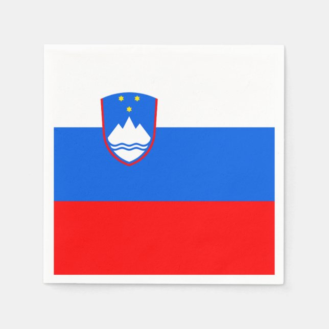 Slovenien Flagga Pappersservett (Framsidan)