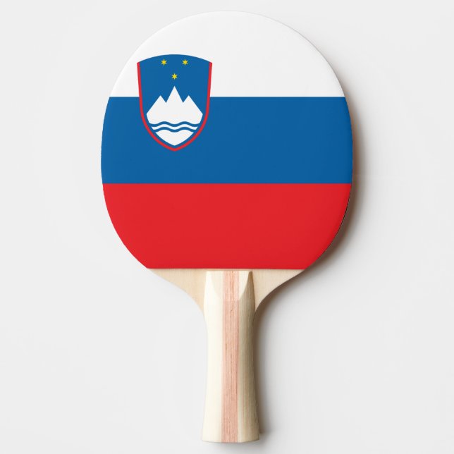 Slovenien flagga pingisracket (Framsidan)