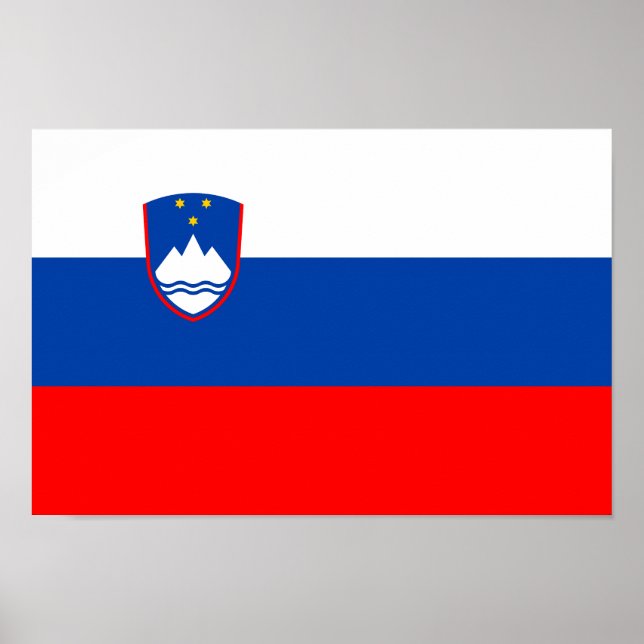 Slovenien flagga poster (Framsidan)