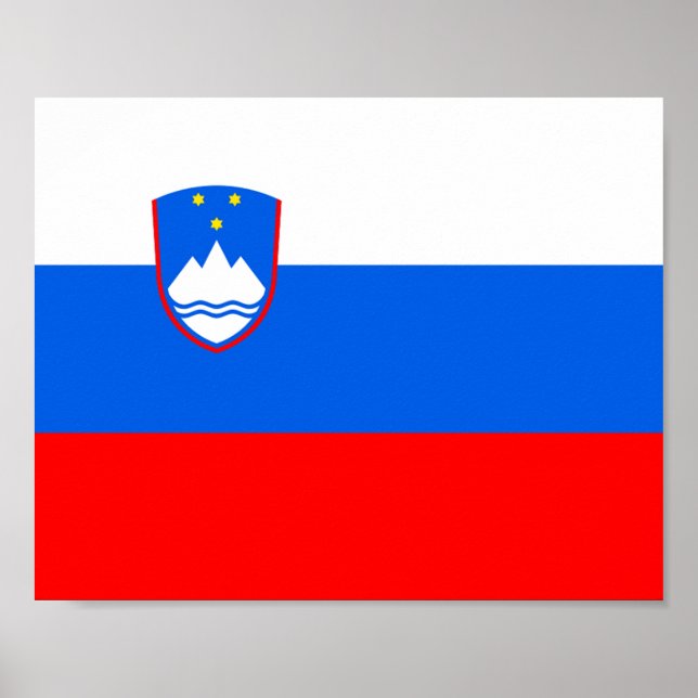 Slovenien Flagga Poster (Framsidan)
