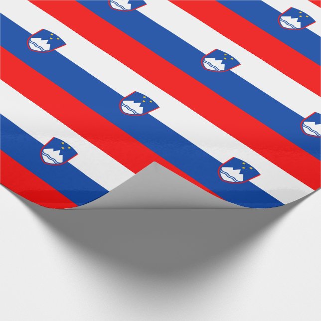 Slovenien Flagga Presentpapper (Hörn)