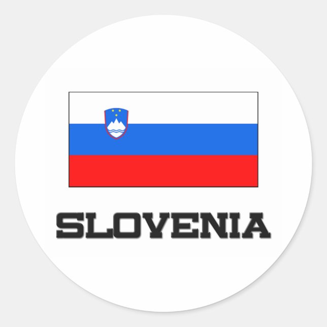 Slovenien Flagga Runt Klistermärke (Framsida)