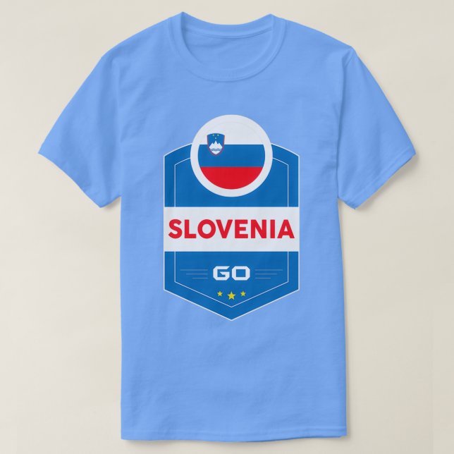 SLOVENIEN FLAGGA SHIELD T SHIRT (Design framsida)