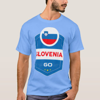 SLOVENIEN FLAGGA SHIELD T SHIRT