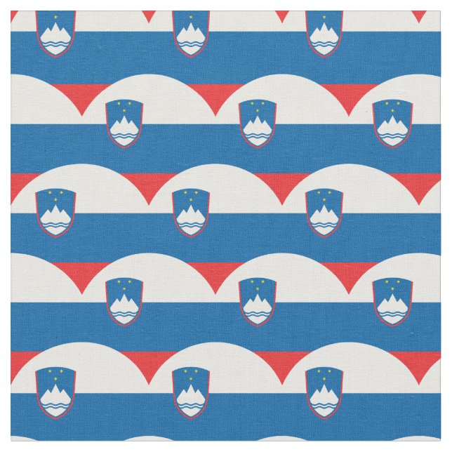 Slovenien Flagga & Slovenien Trendig Fabric/mode Tyg (Närbild)