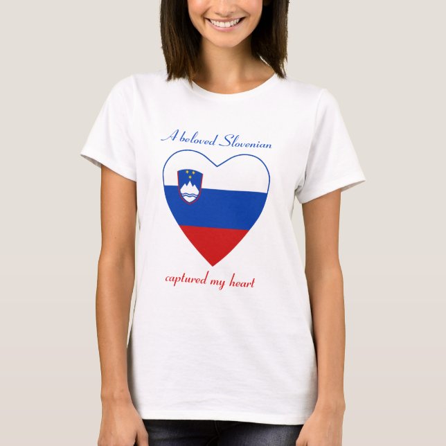 Slovenien Flagga Söt T-Shirt (Framsida)