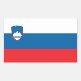 Slovenien Flagga Sticker Rektangulärt Klistermärke