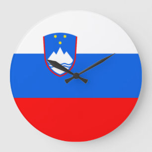 Slovenien Flagga Stor Klocka