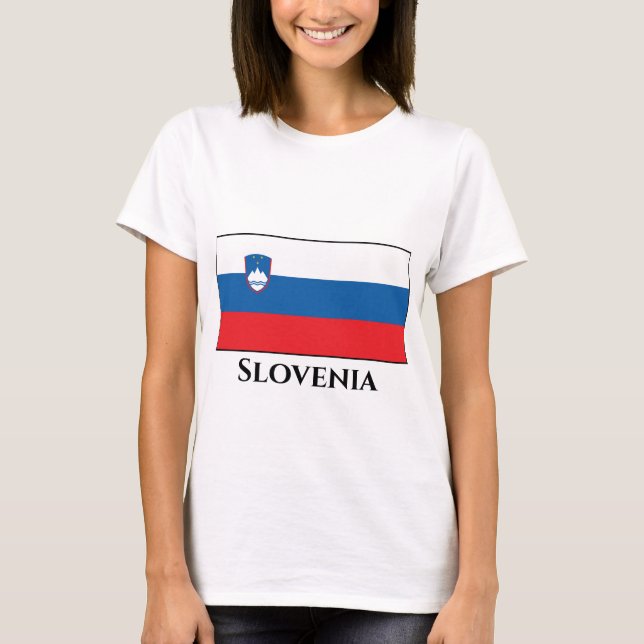 Slovenien Flagga T Shirt (Framsida)