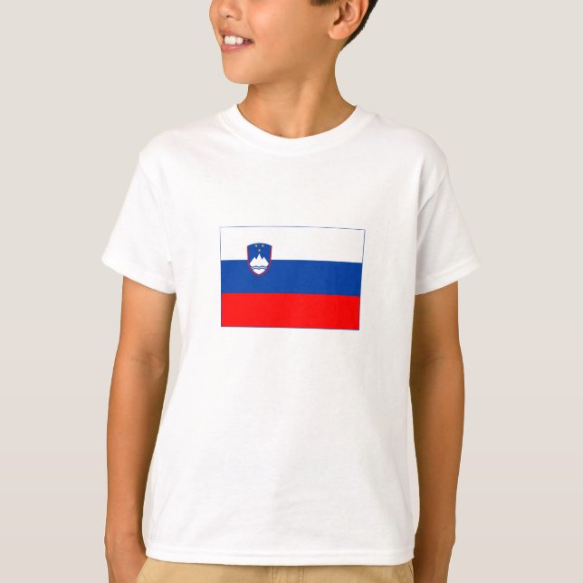 Slovenien Flagga T Shirt (Framsida)