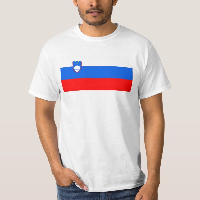 Slovenien Flagga T Shirt (Framsida)